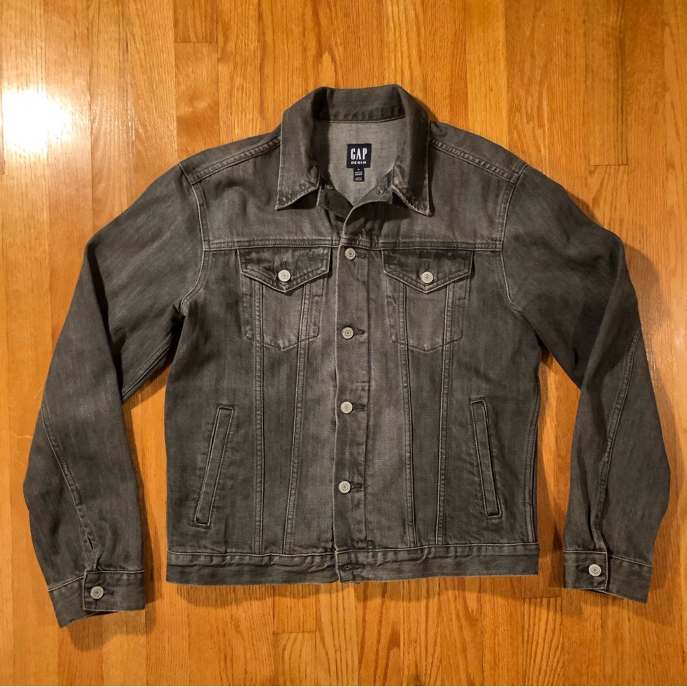 Gap Denim Jacket In Washed Grey Size M Mens